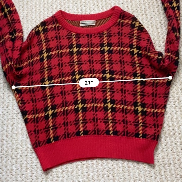 URBAN OUTFITTERS | Women’s Sweater Small Plaid Crew Neck - Picture 12 of 12
